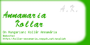 annamaria kollar business card