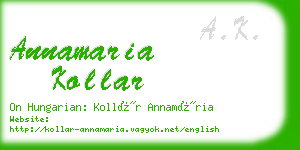 annamaria kollar business card
